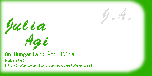 julia agi business card